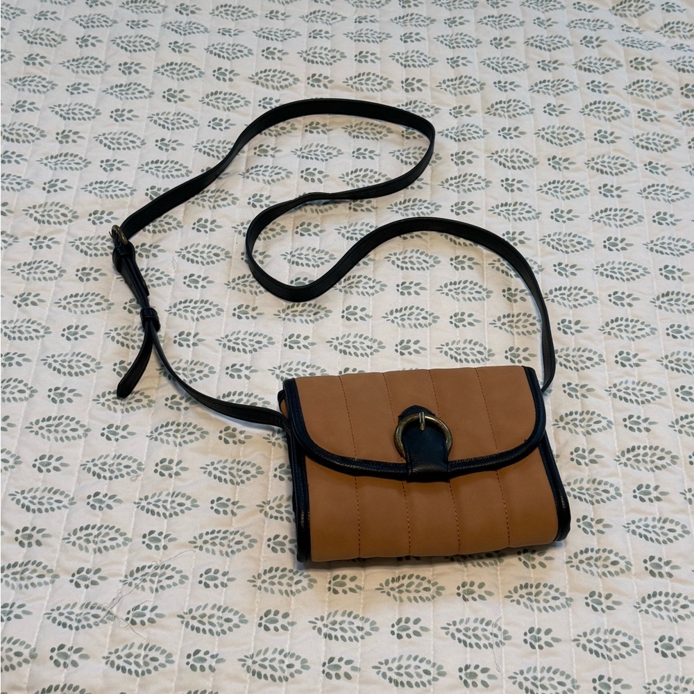 Tan and Black Crossbody Bag